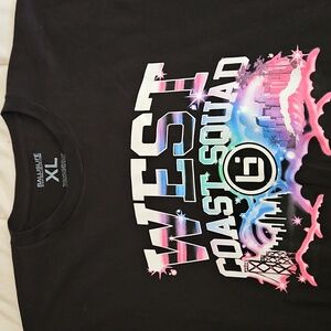 Ballislife West Coast Squad Black Tee Size XL